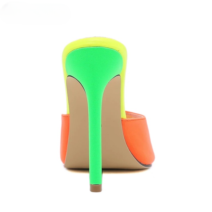 Ginger Neon Color Block High Heel Sandals
