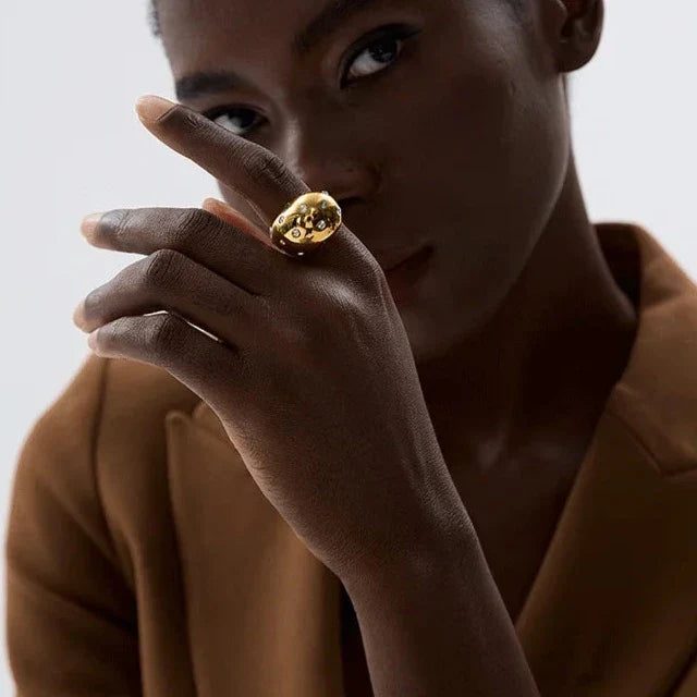 Luna Cubic Zirconia Bubble Wrap Ring