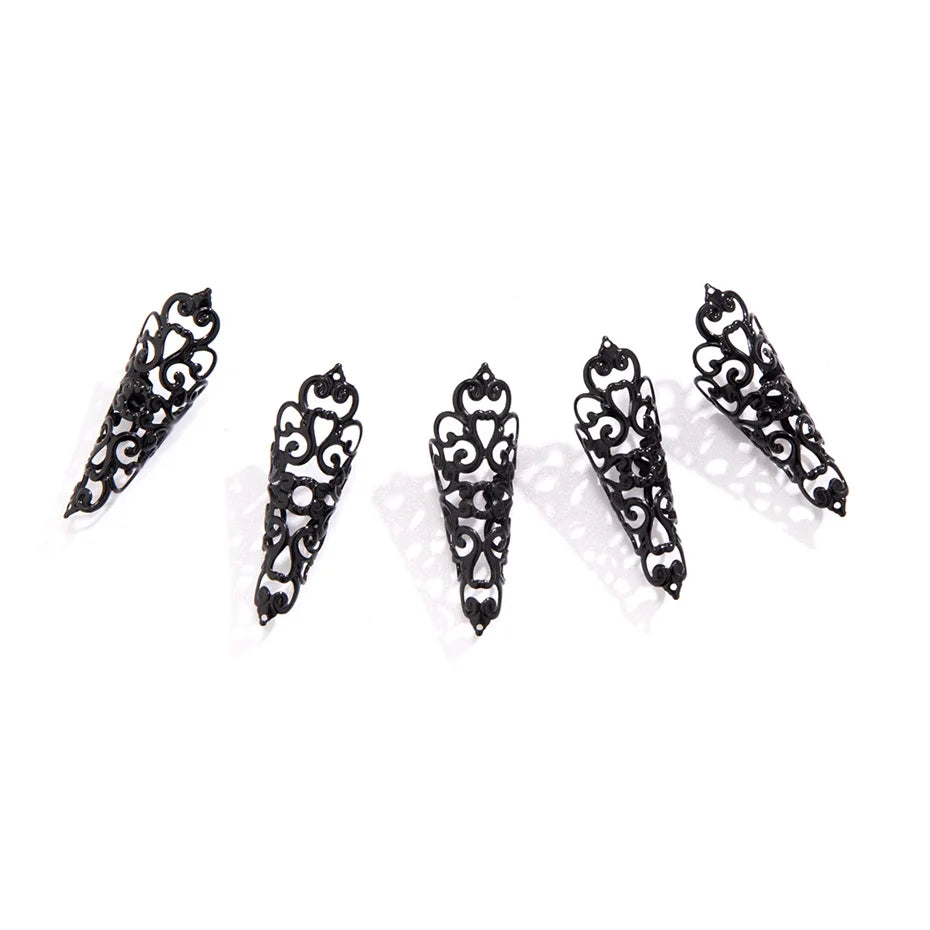 Persian Motif Finger Nail Rings