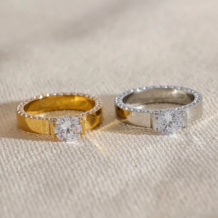 Christa Luxe Cubic Zirconia Crystal Band Rings