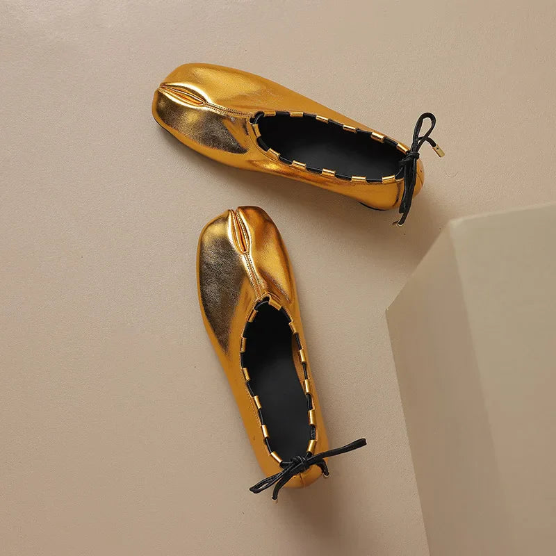 Eara Split Toe Rope Tie Moccasin Flats