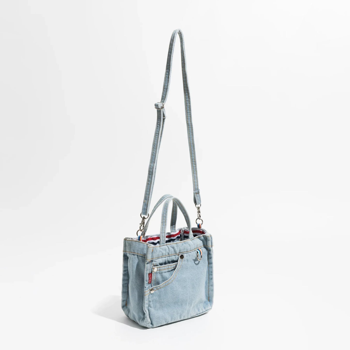 Polly Casual Denim Patchwork Tote