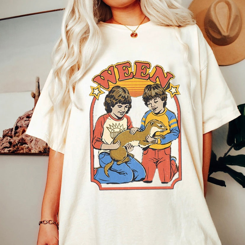 Satan Demon T-shirt Horror Devil Retro T-shirt