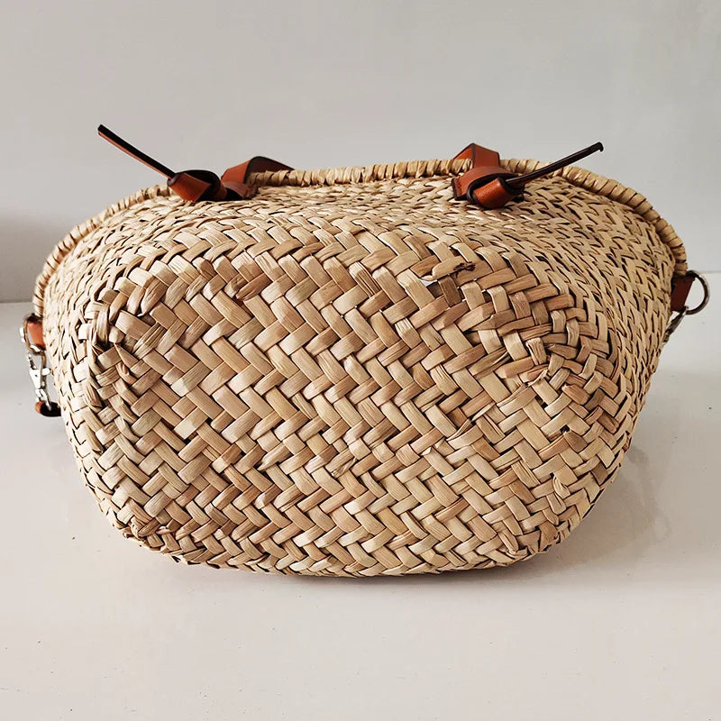 Cassia Raffia Straw Basket Bag