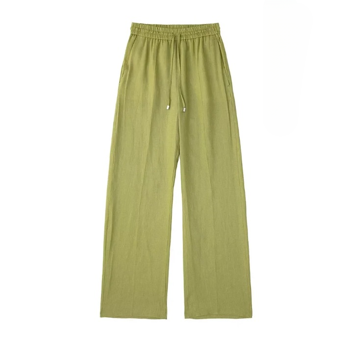 Wilma Casual Linen Look Draw String Pants