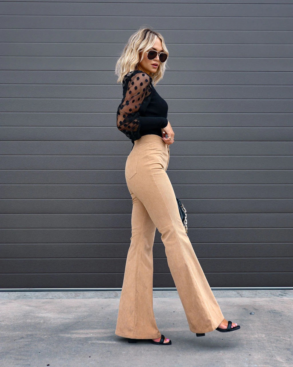 Corduroy Stretchy Straight Pants