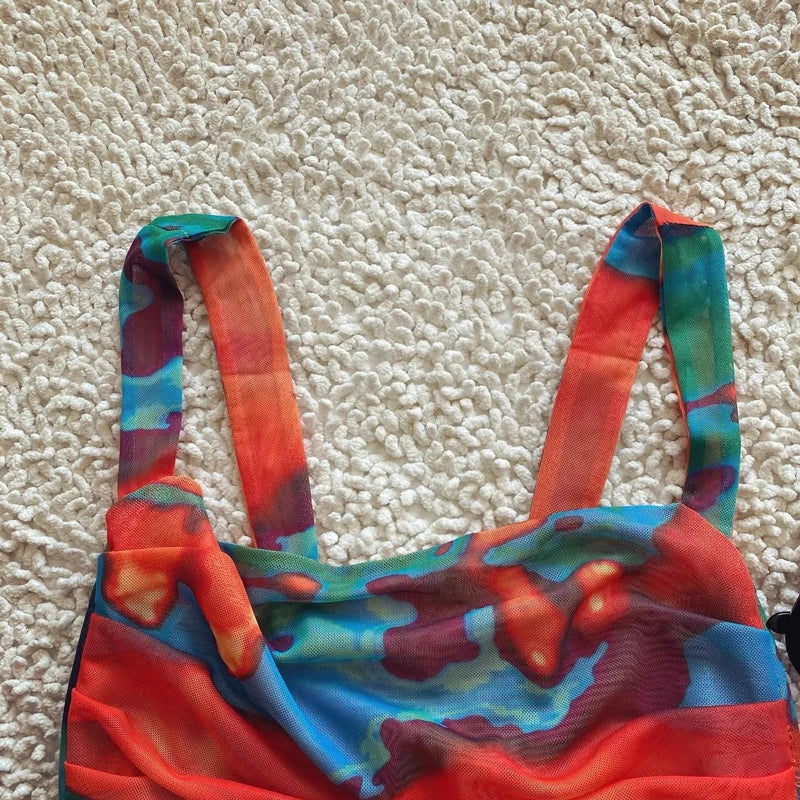 Josie Colorful Mesh Bra Top