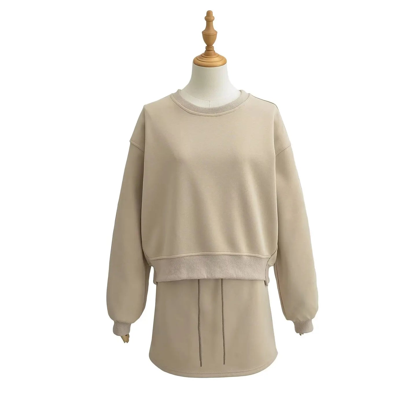 Kaia Casual Cut Out Sweatshirt and Skirt Set