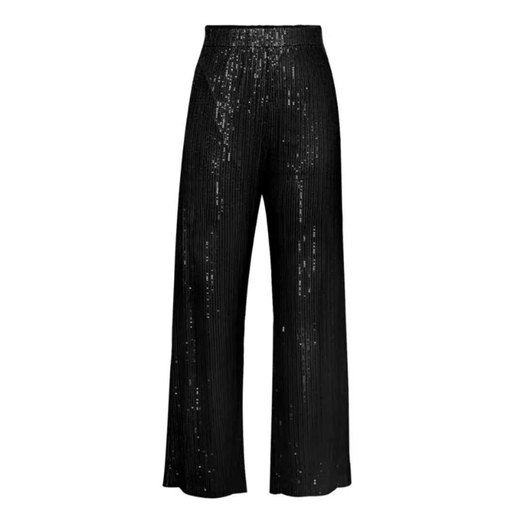 Shona Metallic Sequin Wide Leg Pants