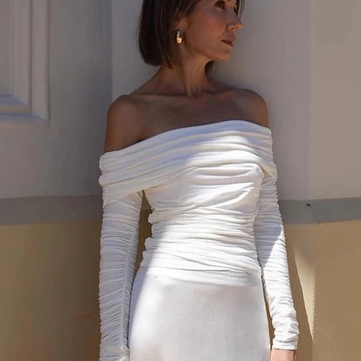 Lissa Ruched Off-Shoulder Top