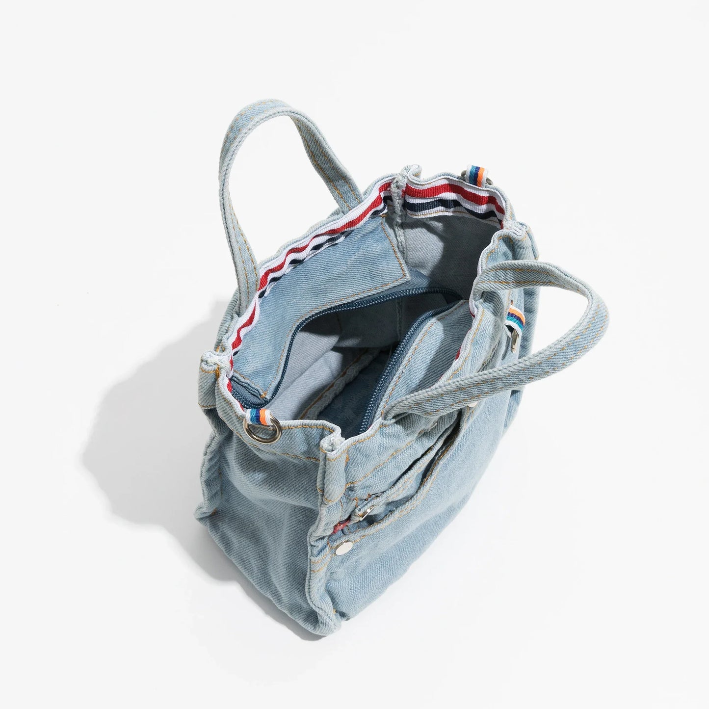 Polly Casual Denim Patchwork Tote