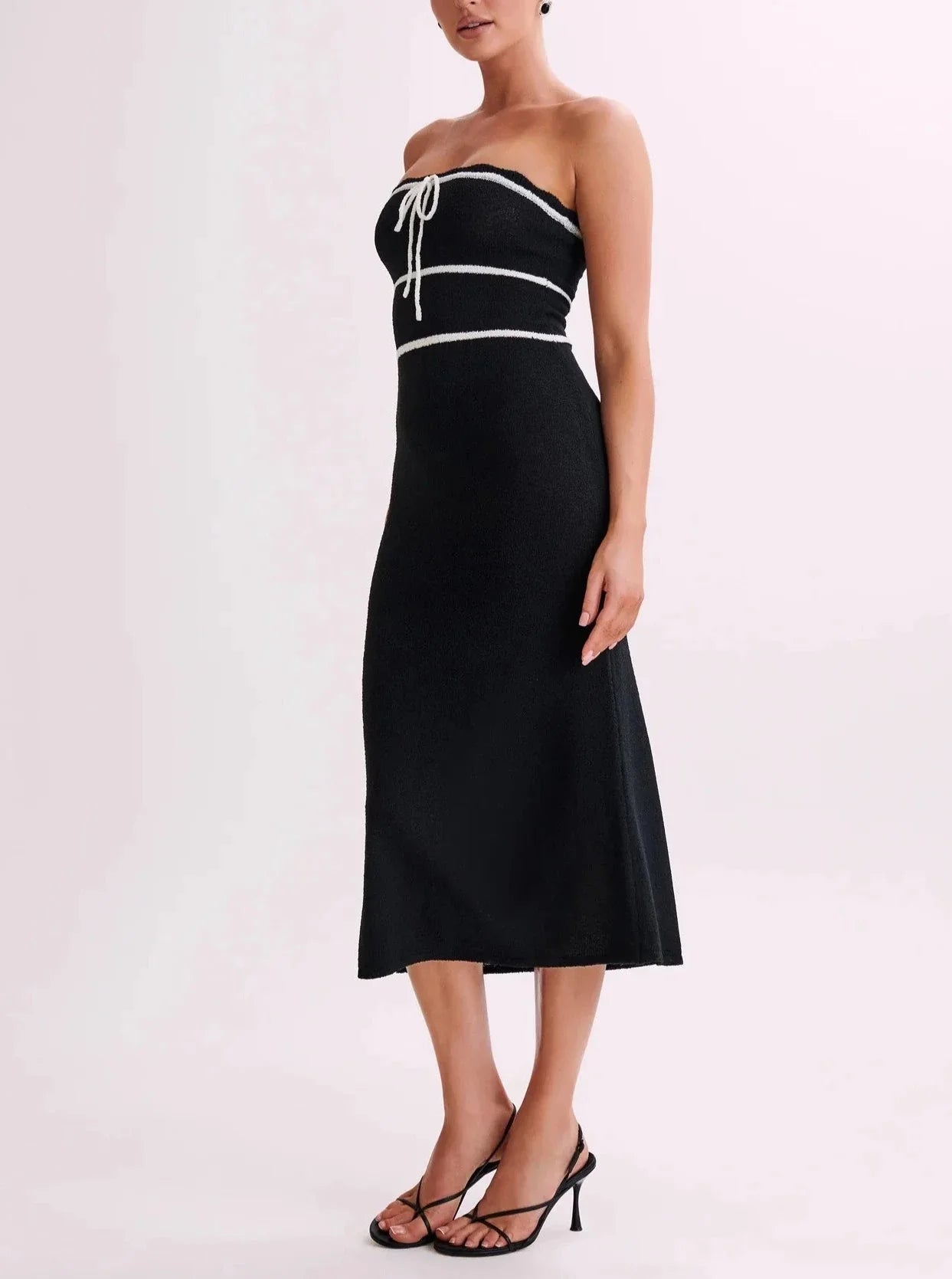 Marilou Bow Tie Maxi Knit Tube Dress