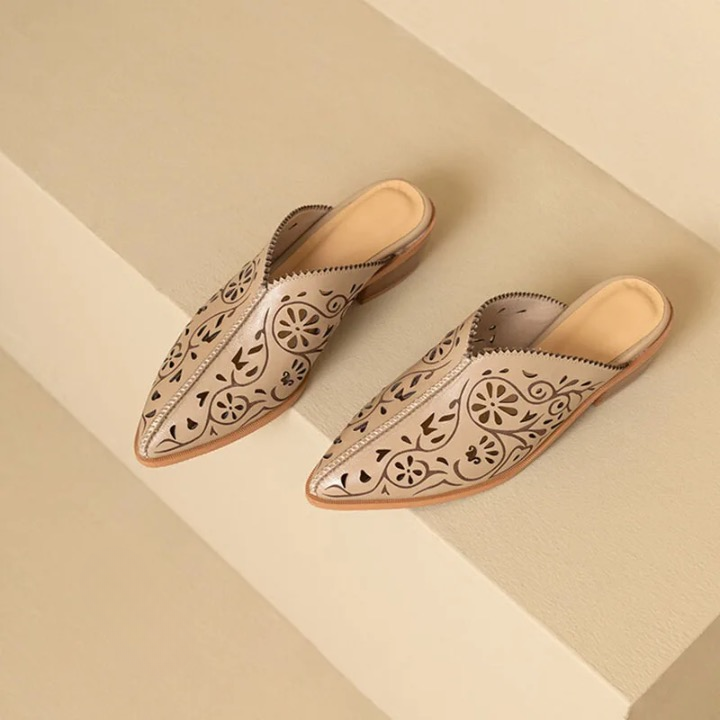 Vail Vine Motif Western Mules