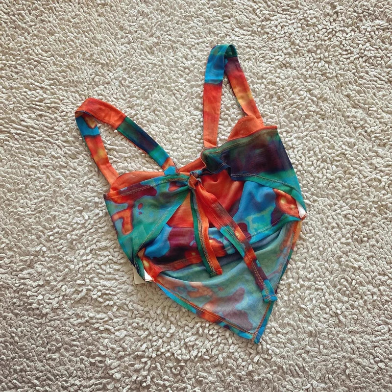 Josie Colorful Mesh Bra Top