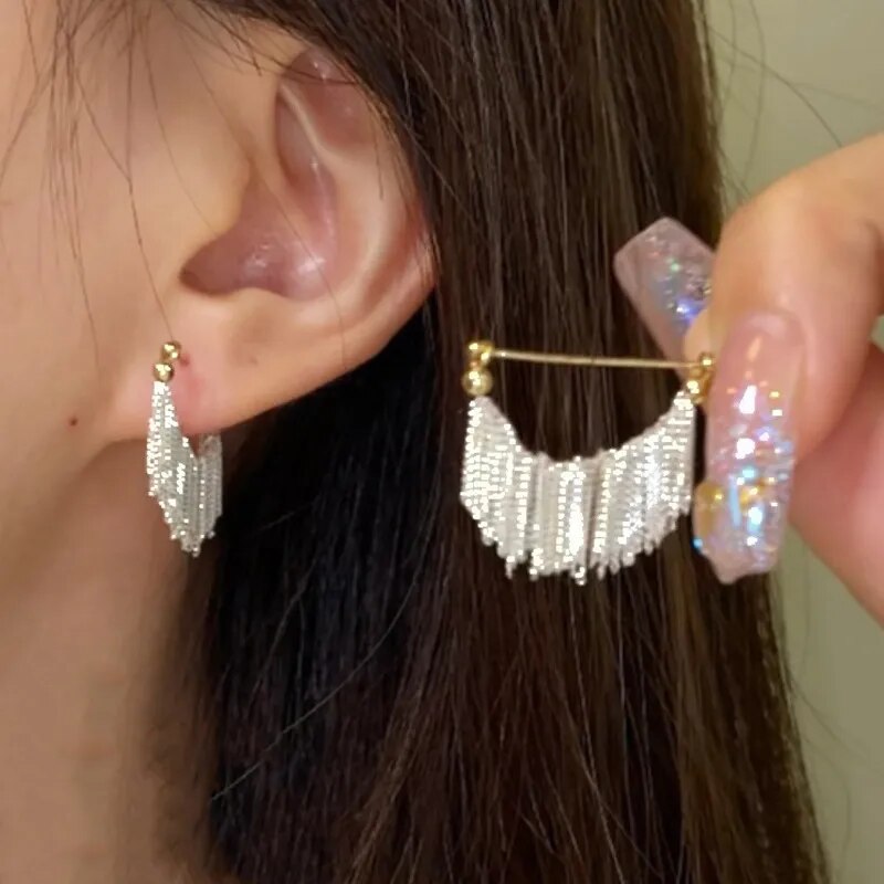 Bar and Tassel Drop Earrings