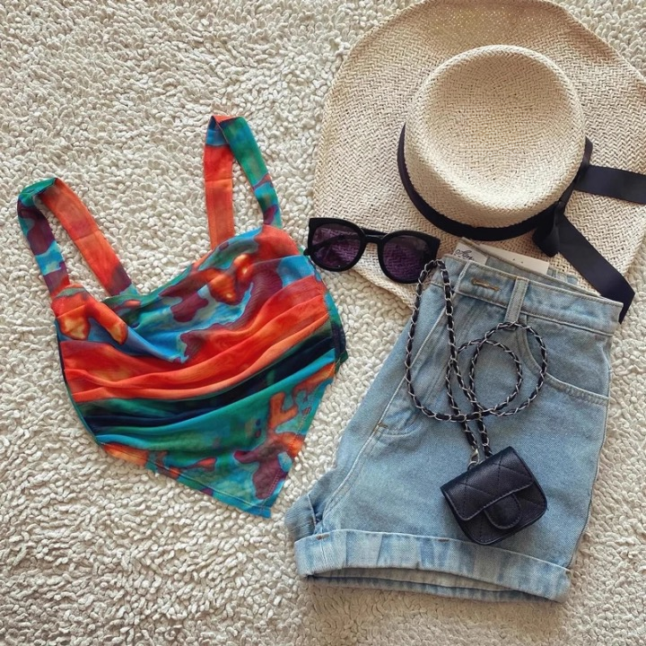 Josie Colorful Mesh Bra Top