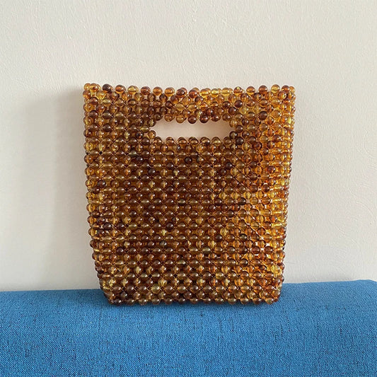 Ava Acrylic Beads Day Clutch Bag