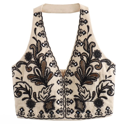 Mallorca Embroidery Halter Top & Skirt