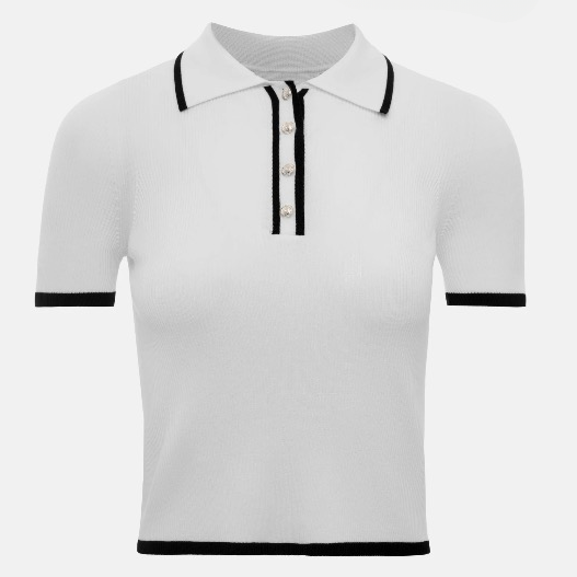 Jackie Casual Polo Knit Top