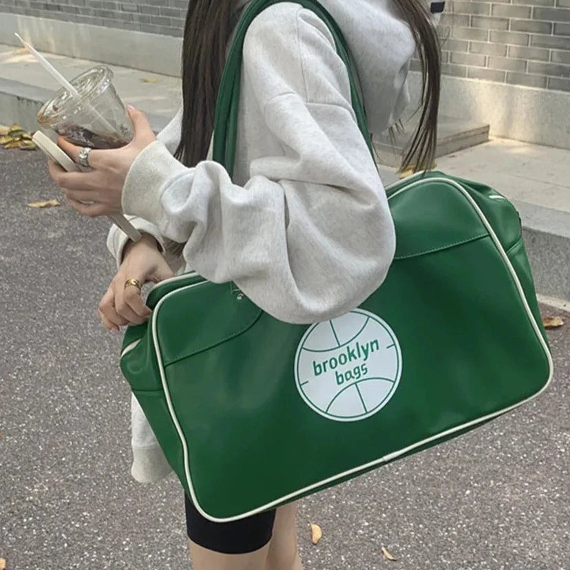 Maya Retro Style Printed Bowling Duffle Bag