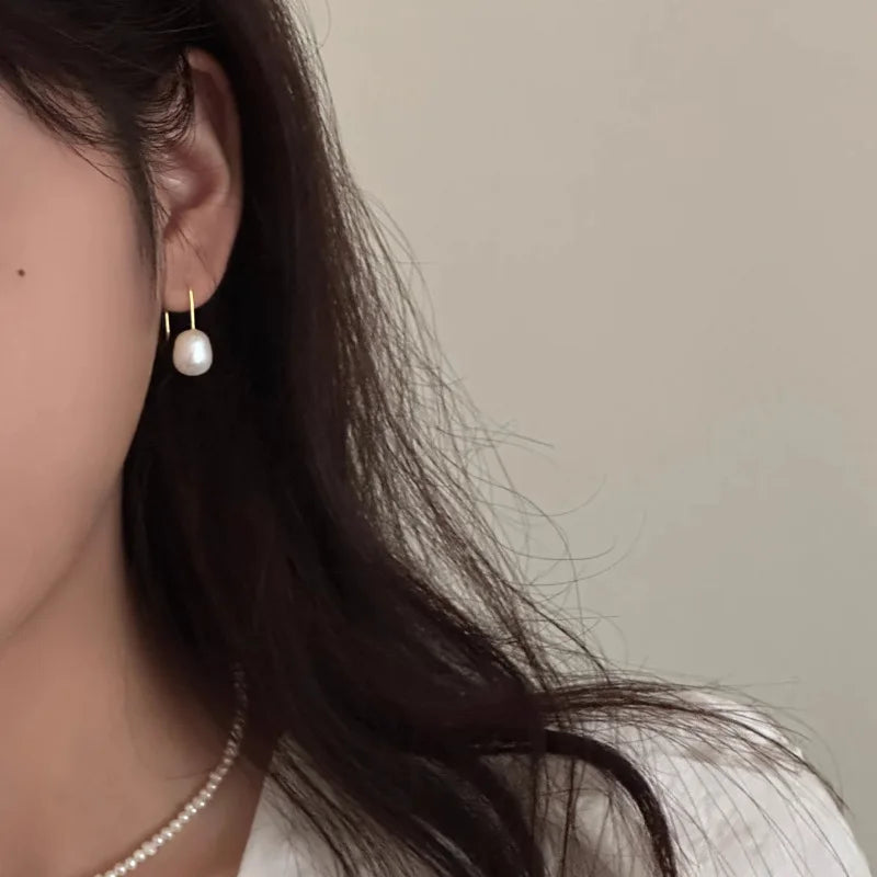 Danica Pearl and Star Drop Hook Earrings