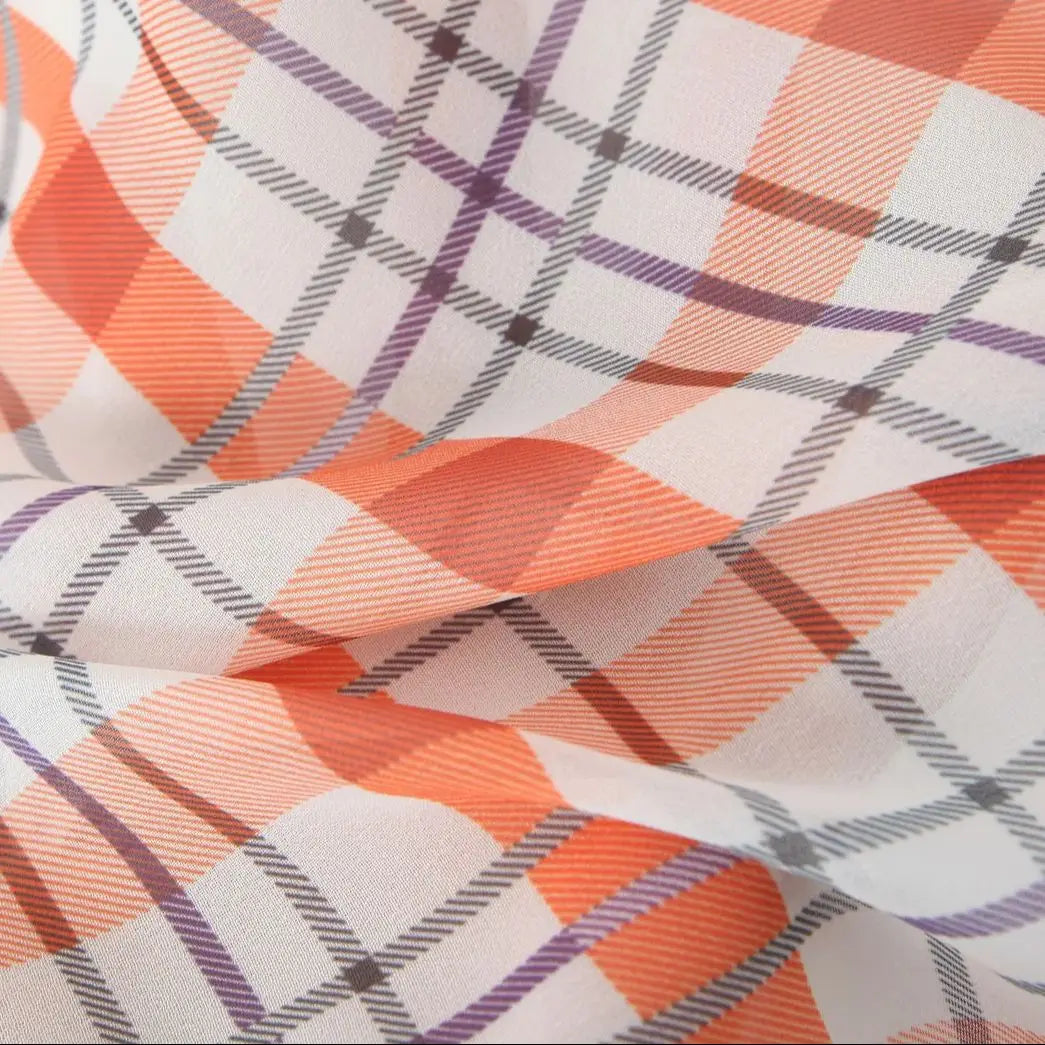 Essi Plaid Print Casual Midi Skirt