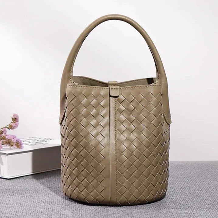 Sabine Woven Texture Bucket Totes