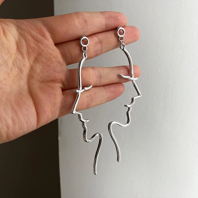 Abstract Face Shape Earrings