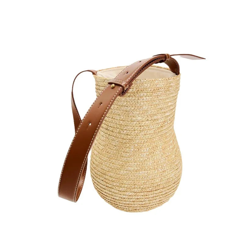 Nestari  Cyndrical Mini Straw Bag