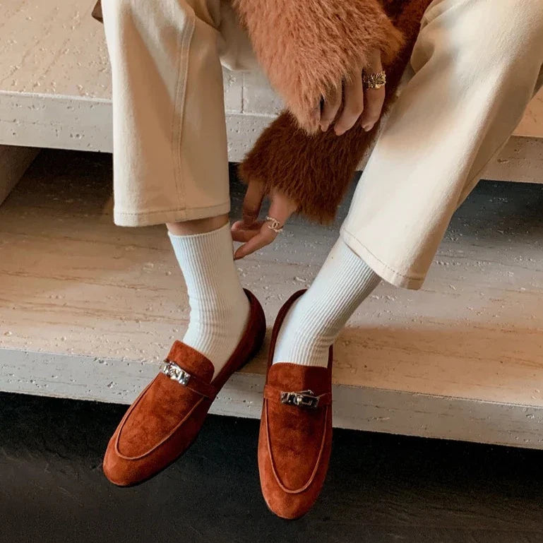 Felisberta Genuine Suede Driving Loafers