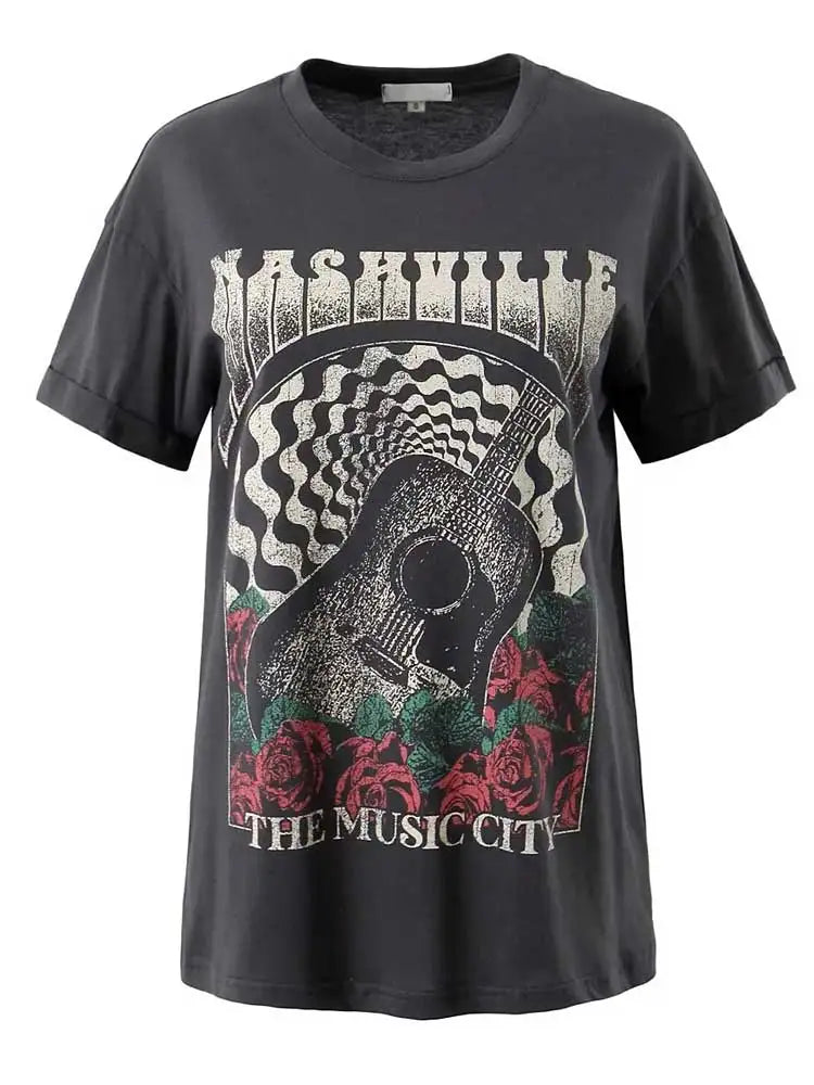 Nashville Letter Graphic T-Shirts