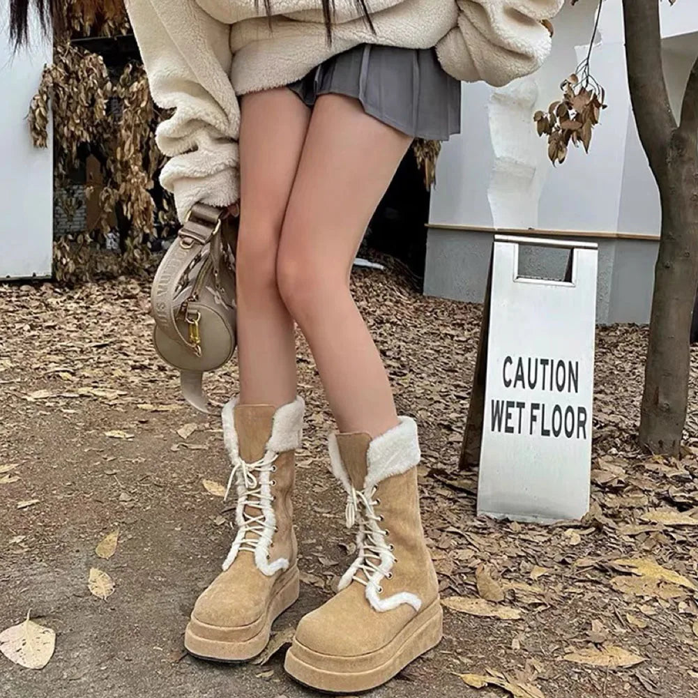 Jordie Fur Lined Combat Boots