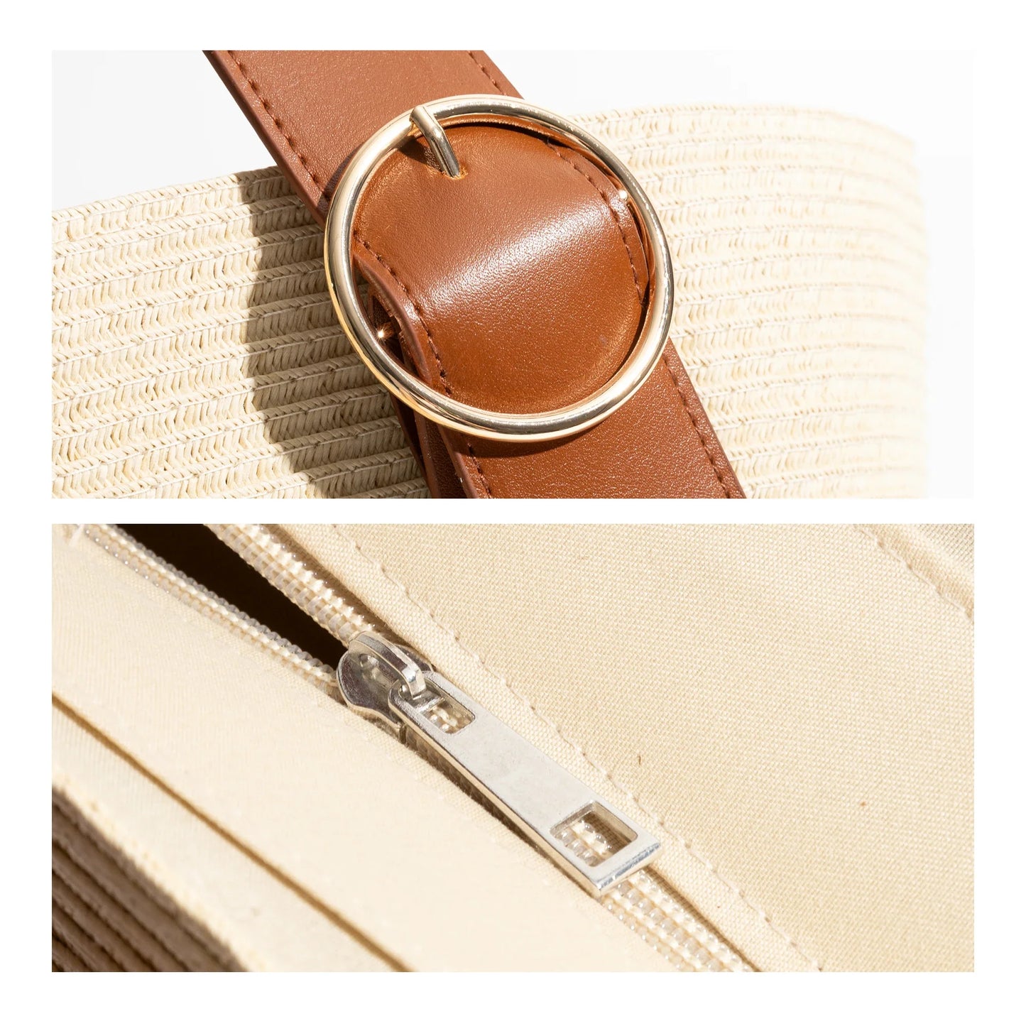 Terra Single Handle Bucket Straw Mini Tote