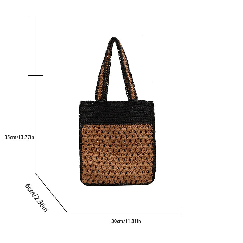 Milli Two Tone Straw Totes