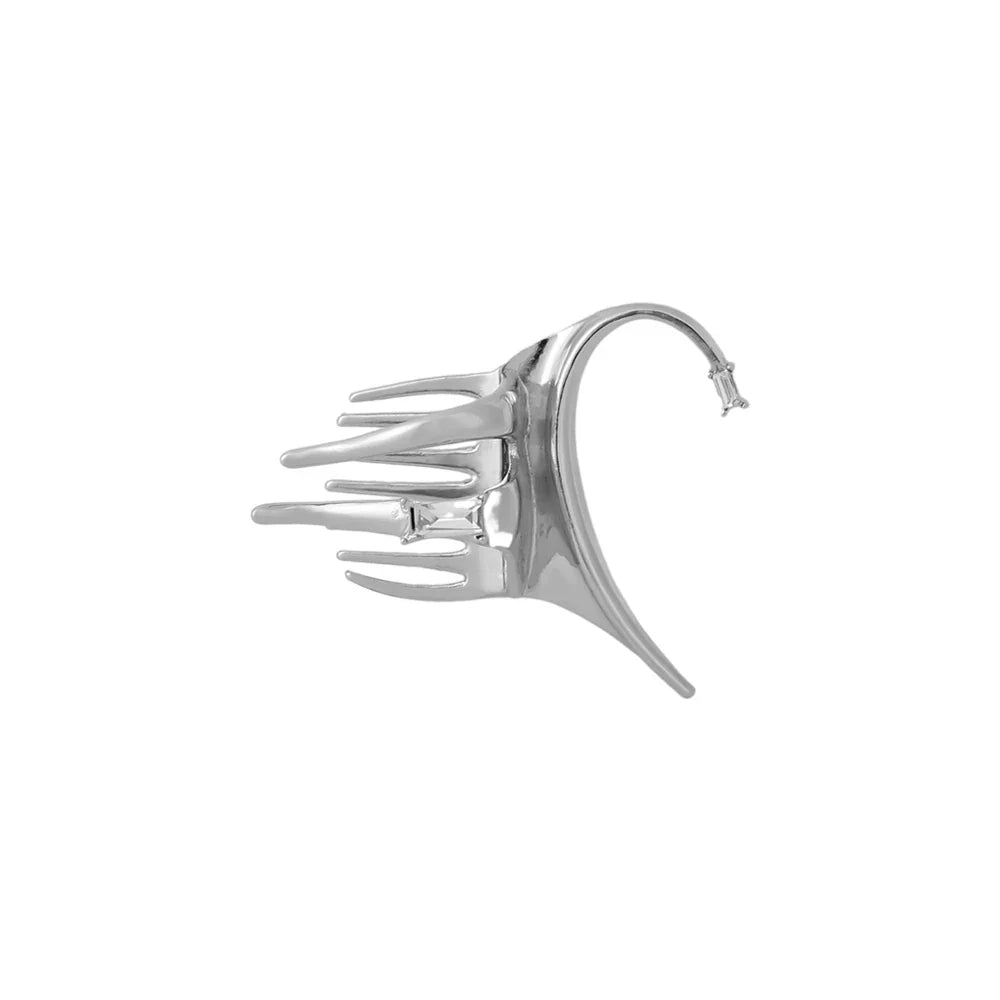 Punk Silver Fairy Hair Claw Ear Cuff