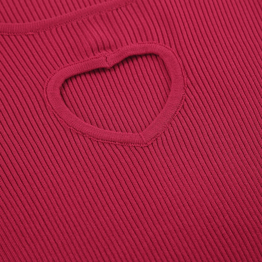 Meadow Heart Cut Out Ribbed Top