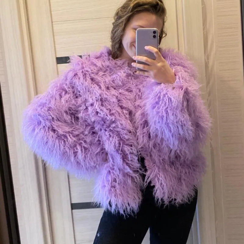 Micaela Shaggy Faux Fur Jackets