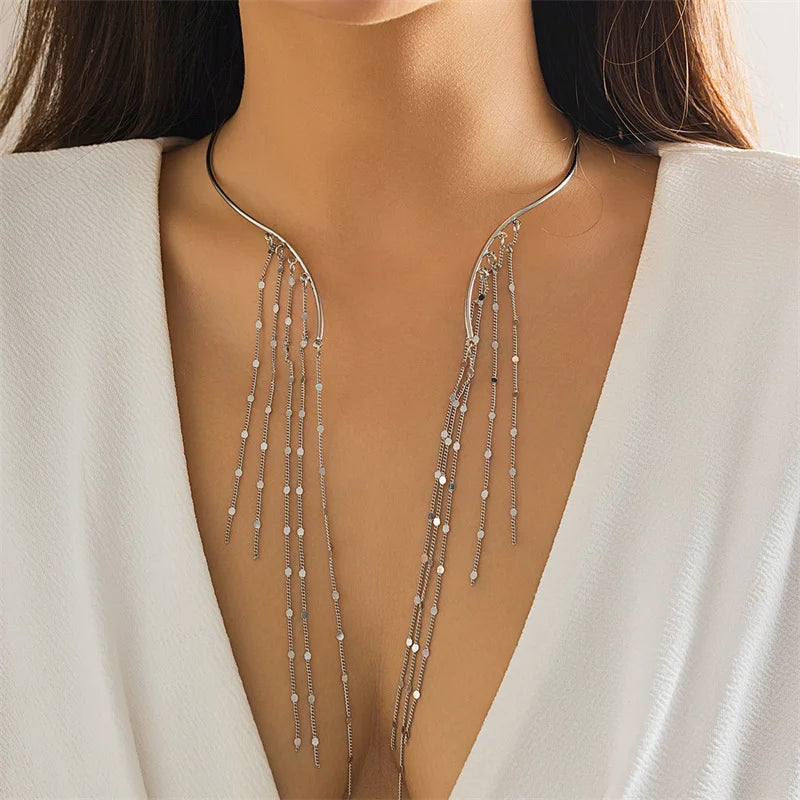 Cascading Tassel Bib Necklaces