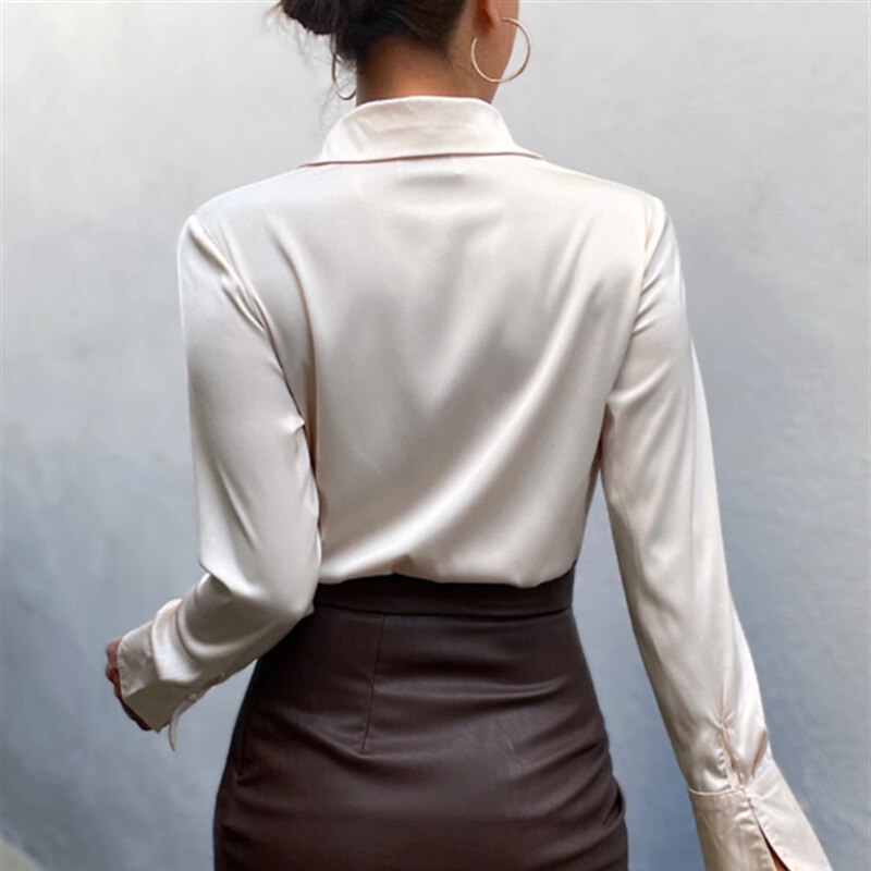 Elegant Office Satin Blouse