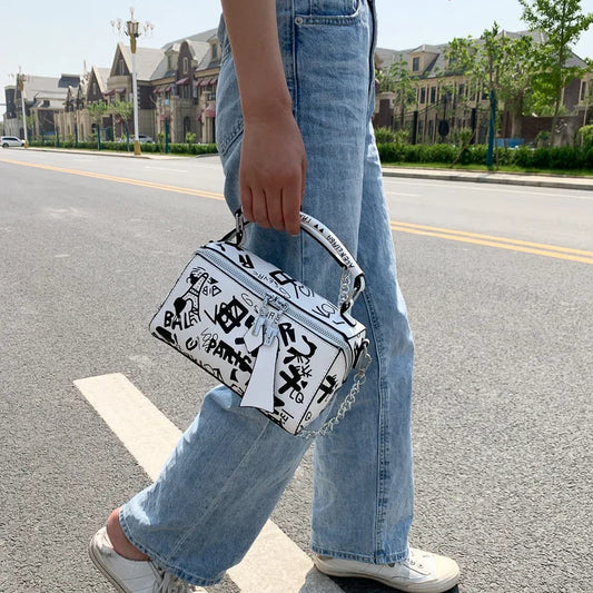 Graffiti Prints Box Bags