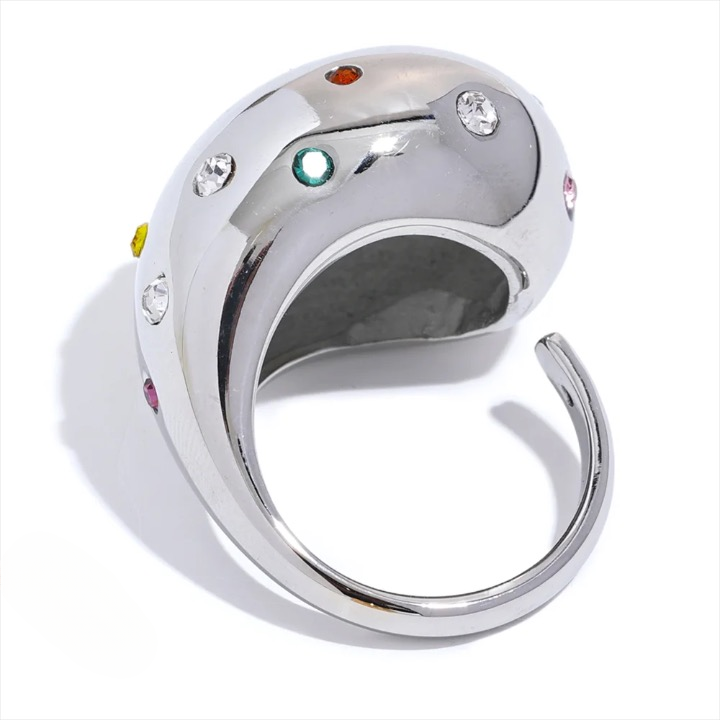 Luna Cubic Zirconia Bubble Wrap Ring