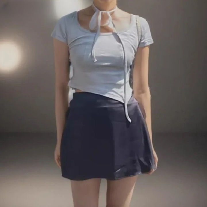 Tassha Boxer Satin Mini Skirts