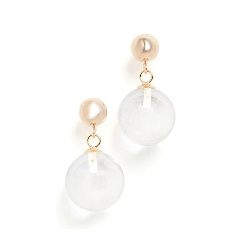Chic Crystal Ball Drop Earrings