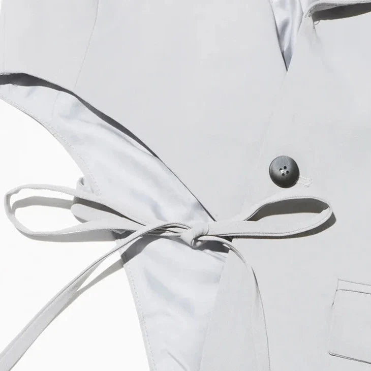 Heidi Cut Out Lace-Up Sleeveless Jacket