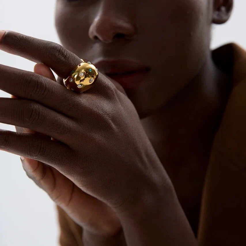 Luna Cubic Zirconia Bubble Wrap Ring