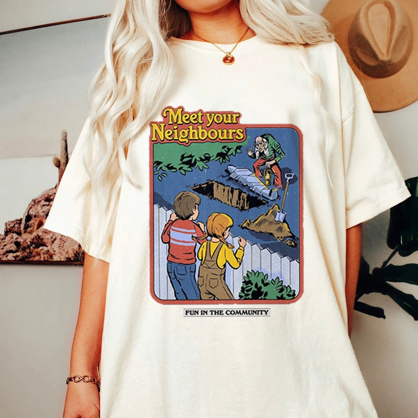 Satan Demon T-shirt Horror Devil Retro T-shirt