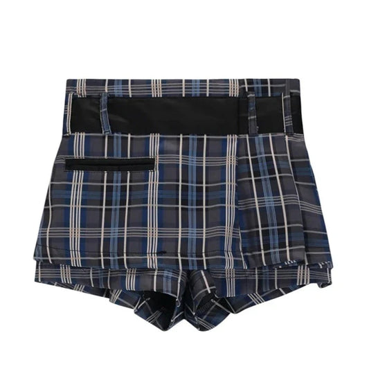 Ellka Plaid Hipster Micro Skorts 