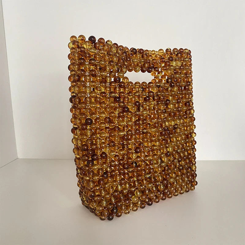 Ava Acrylic Beads Day Clutch Bag