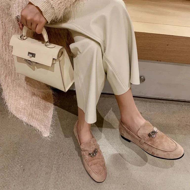 Felisberta Genuine Suede Driving Loafers