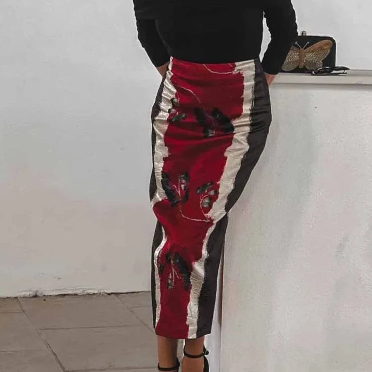 Valeria Printed Maxi Pencil Skirts